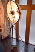 A PALLUCCO ITALIA Fortuny Adjustable Tripod mounted Floor Lamp with Tilt and Swivel Shade