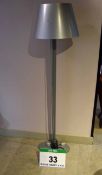 A Silver Painted Steel Standard Lamp