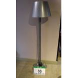 A Silver Painted Steel Standard Lamp