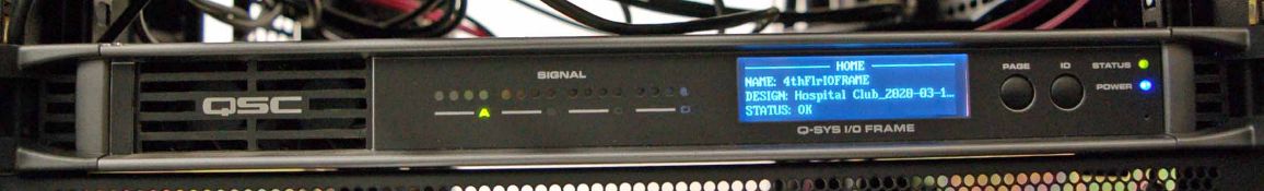 A QSC Q SYS I/O Frame