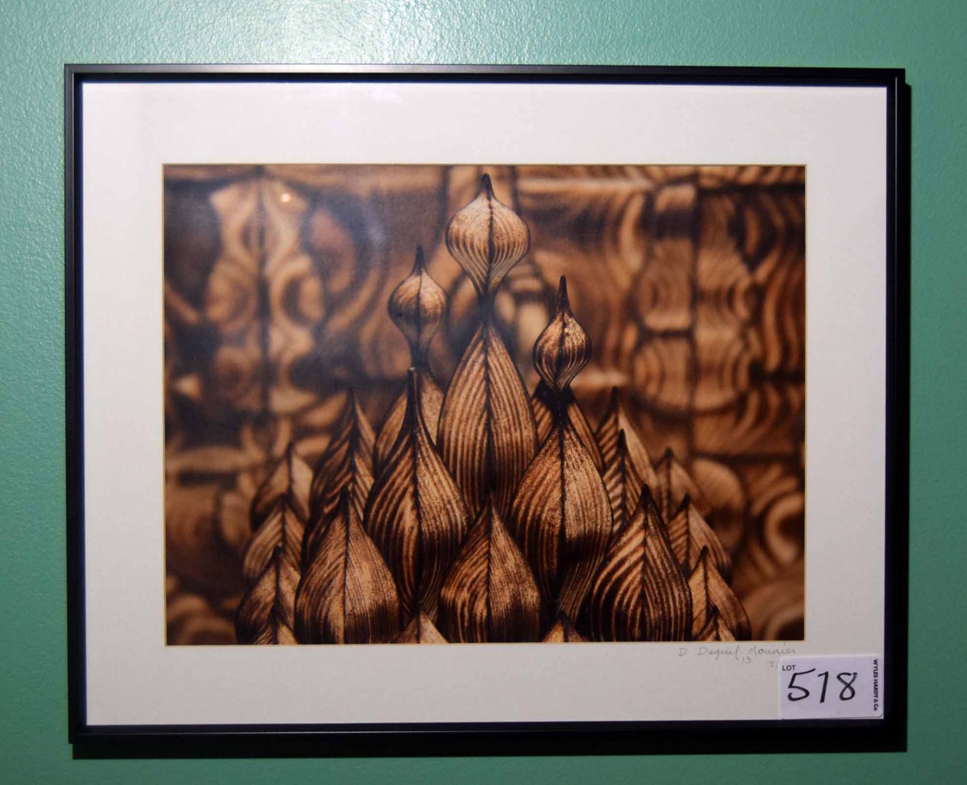 A 510mm x 410mm Framed and Glazed Abstract Photographic Print signed by the Artist D. Deguil
