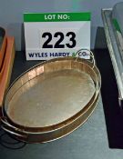 Two Various Oval Metal Trays