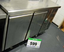 An INTER LEVIN REFRIGERATION Free Standing Castor mounted 2-Door Chiller Cabinet