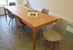 A WINDMILL FURNITURE ISOKON PLUS (by Barber Osgerby) 2500mm x 900mm Wooden Dining Table with Five