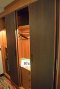 A NOBLE RUSSELL 2180mm wide x 2320mm high American Black Walnut Built-In Wardrobe with fitted Four