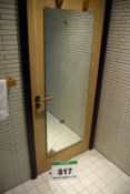 A 1500mm long x 550mm wide Door mounted Mirror