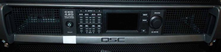 A QSC CXD 4.2Q Digital AV Network Amplifier