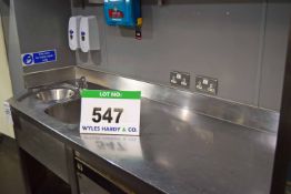 A 2000mm x 750mm Built-In Commercial Stainless Sink Unit with fitted Two Sinks with shared Mixer