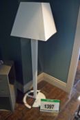 A White Painted Metal Floor Lamp