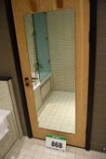 A 1500mm long x 550mm wide Door mounted Mirror