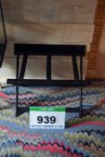 A Black Lacquered Timber Framed Folding Suitcase Stand