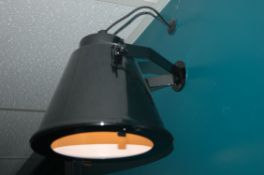 A Black Painted Wall Mounted Downlighter