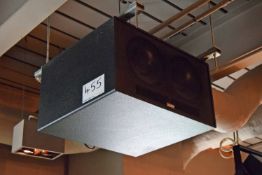 An EASTERN ACOUSTIC WORKS Ceiling hung Audio Monitor