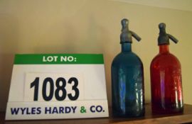 Two Vintage Glass Soda Siphons