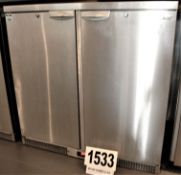 An IMC Mistral Model M190 Commercial Double Door Under Counter Drinks Chiller Cabinet