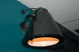 A Black Painted Wall Mounted Downlighter