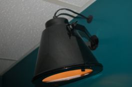 A Black Painted Wall Mounted Downlighter