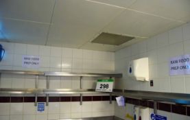 Two Runs of Wall mounted Stainless Steel Shelving totalling 7.2M