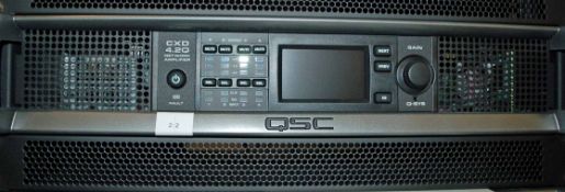 A QSC CXD 4.2Q Digital AV Network Amplifier