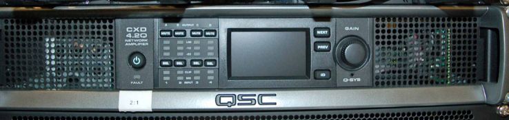 A QSC CXD 4.2Q Digital AV Network Amplifier