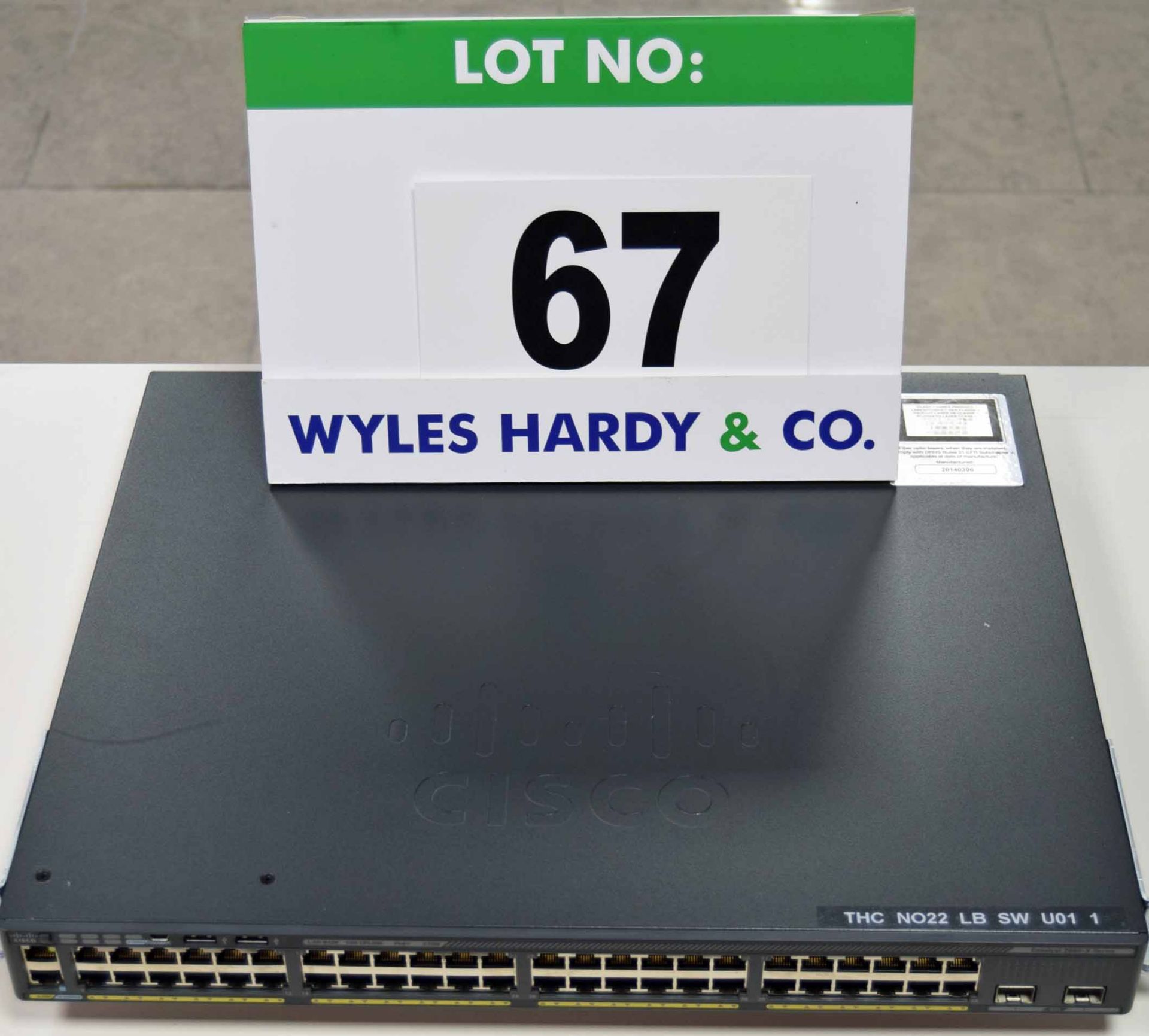 A CISCO Catalyst 2960-X Series Model WS-C2960X-48LPD-L 48-Port plus 2 Rack mounted Network Switches
