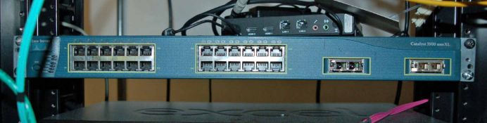 A CISCO Catalyst 3500 Series XL 24-Port plus 2 Network Switches