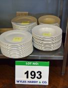 A Set of CHURCHILL White China Crockery including Twenty Two 12 inch Plates, Thirty Two 11 inch