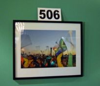A 530mm x 430mm Framed and Glazed Colour Photograph depicting a Festival in South Africa