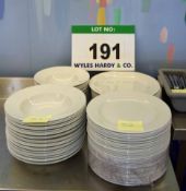 A Set of CHURCHILL White China Crockery including Twenty Two 12 inch Plates, Thirty Two 11 inch