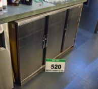 A WEALD REFRIGERATION Model WM 33H S/P 3-Door Under Counter Chiller Cabinet