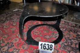 A Black Painted Low Metal Table