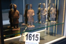 4: Various Miniature Ceramic Oriental Warrior Figurines