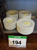 A Set of CHURCHILL White China Crockery including Twenty Two 12 inch Plates, Thirty Two 11 inch
