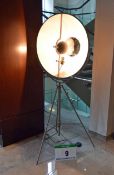 A PALLUCCO FORTUNY Floor Lamp having Height Adjustable Tripod Stand and Tiltable Shade