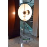 A PALLUCCO FORTUNY Floor Lamp having Height Adjustable Tripod Stand and Tiltable Shade