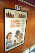 A 720mm x 1070mm Wall mounted Framed and Glazed Promotional Poster Advertising the Movie 'Light in