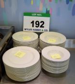 A Set of CHURCHILL White China Crockery including Twenty Two 12 inch Plates, Thirty Two 11 inch