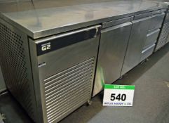 A FOSTER Eco Pro G2 Free Standing Castor mounted Commercial Chiller Cabinet having 2-Door Cupboard