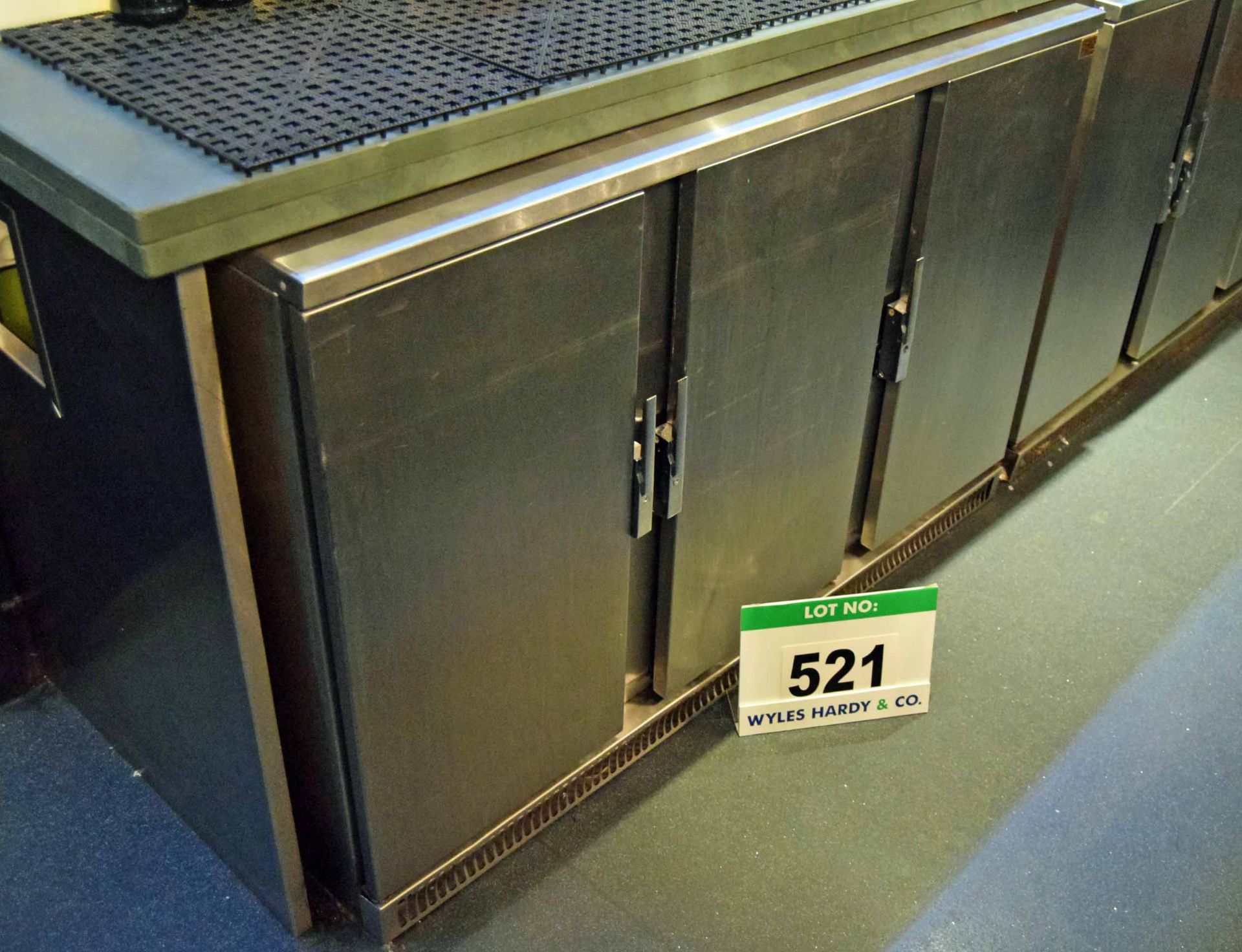 A WEALD REFRIGERATION Model WM 33H S/P 3-Door Under Counter Chiller Cabinet