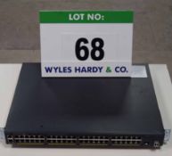 A CISCO Catalyst 2960-X Series Model WS-C2960X-48LPD-L 48-Port plus 2 Rack mounted Network Switches