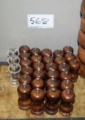 Thirty Various Wood and Perspex Salt/Pepper Grinders