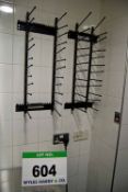 Two JACK STACK Wall mounted 12-Tier Adjustable Plate Racks