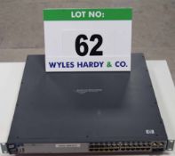 A HEWLETT PACKARD ProCurve Switch 2626-PWR 26-Port (24 plus 2) Rack mounted Network Switch