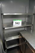 A 1190mm x 590mm Stainless Steel 4-Tier Shelf Unit