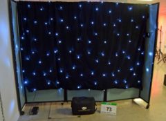 A LEDJ 3M x 2M Electric LED Star Cloth with Controller in a Soft Transportation and Storage Bag