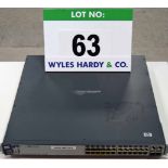 A HEWLETT PACKARD ProCurve Switch 2626-PWR 26-Port (24 plus 2) Rack mounted Network Switch