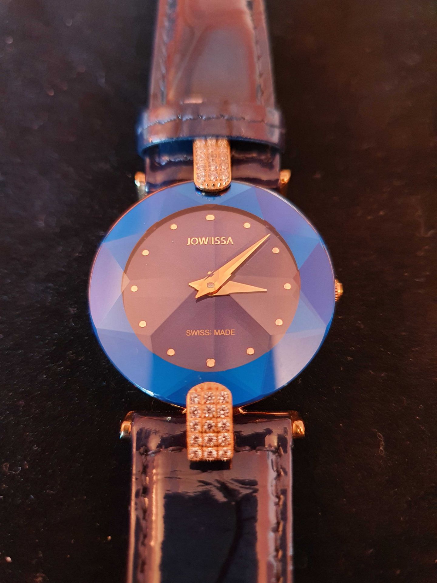 JOWISSA Ladies Dress Watch with Blue Faceted Dial, Analogue Movement with Blue Strap - Image 2 of 4