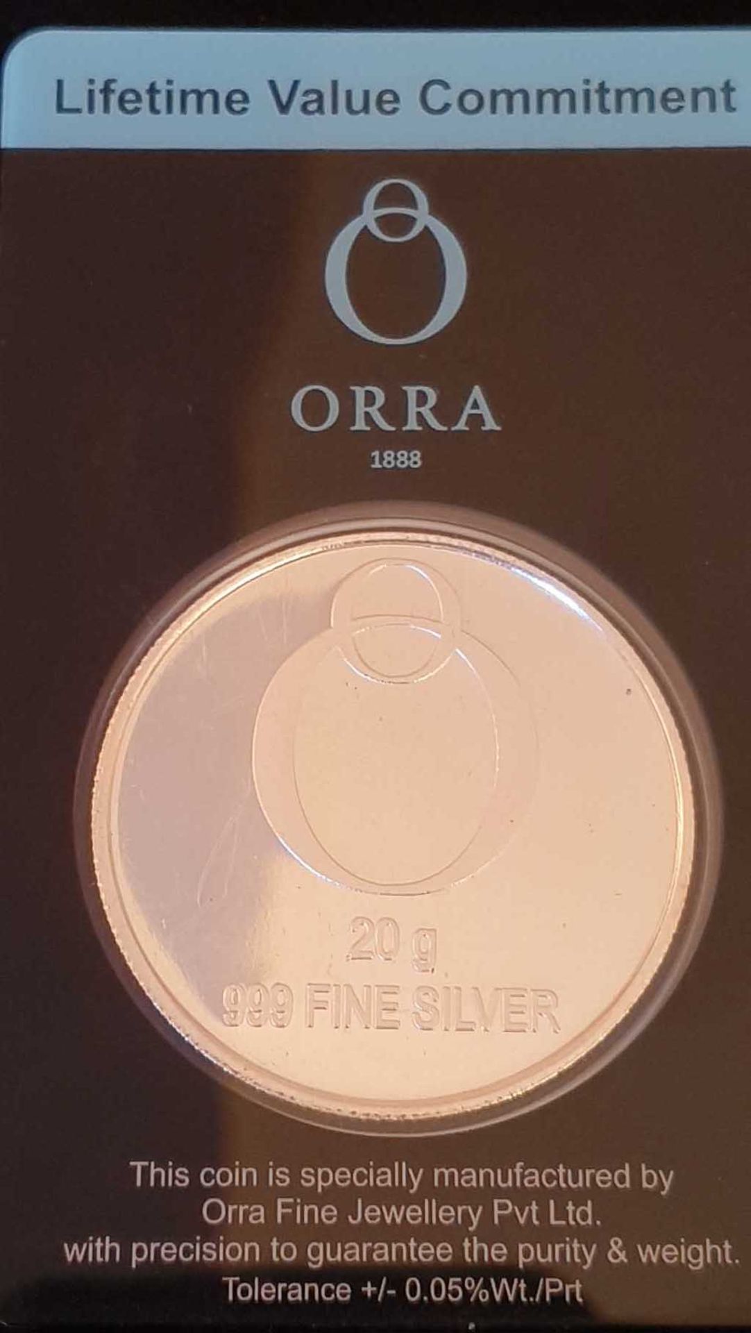 Two ORRA 20g 999 Fine Silver Ingot Coins - Image 2 of 5