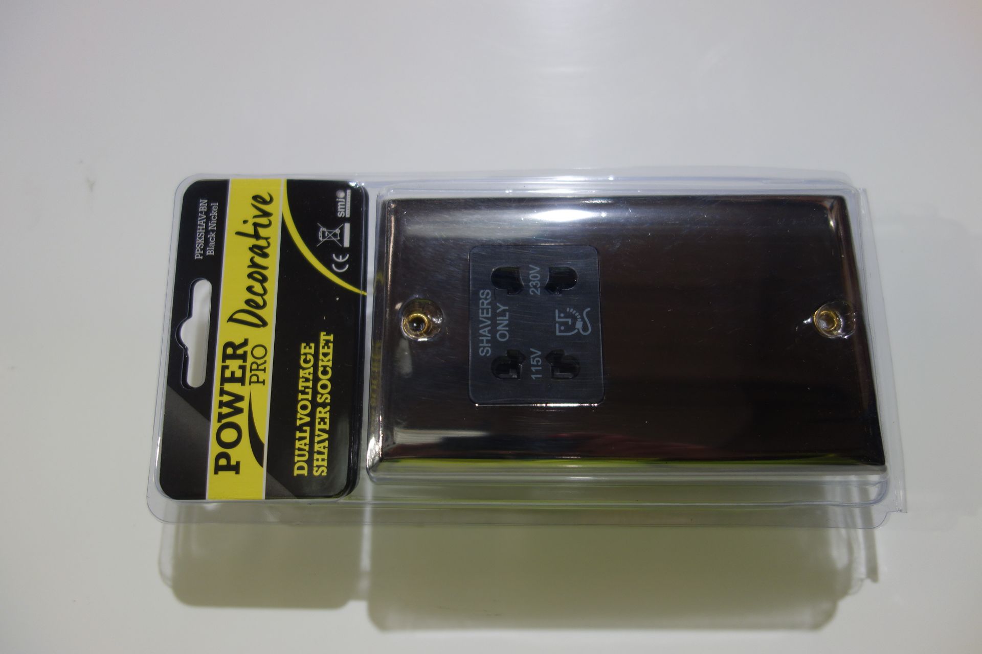 10 X SMJ PPSKSHAV-BN Power Pro Decorative Dual Voltage Shaver Socket Black Nickel Finish Black