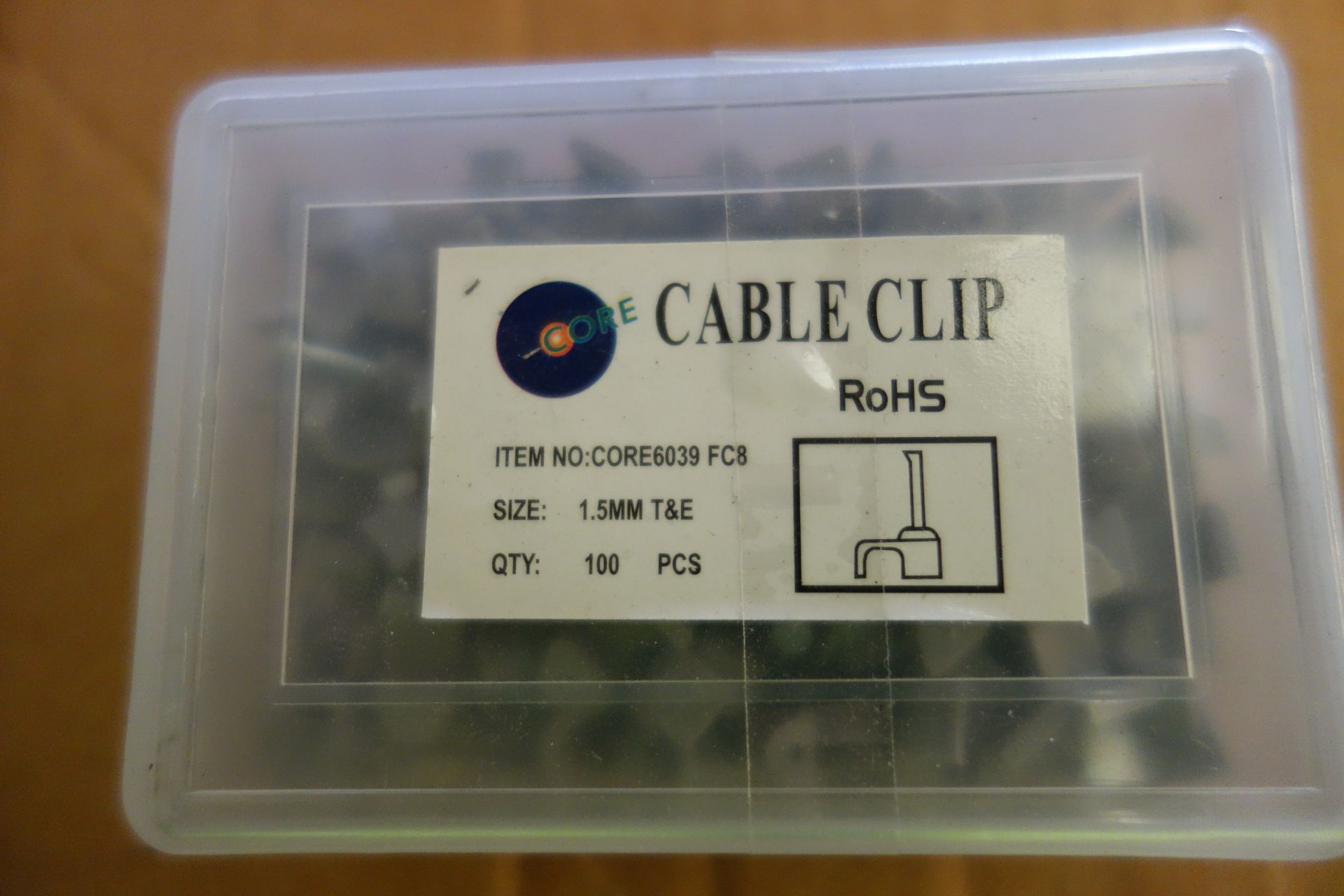 250 X Pack Of Core 6039 T+E 1.5 Grey cable clips Around 100 Clips per pack
